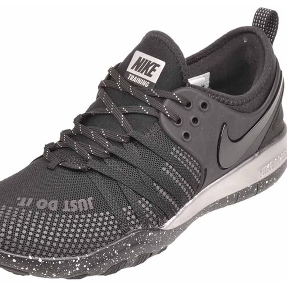 Nike Free TR 7 Selfie Training lace up sneakers black chrome Size 6.5 - Picture 6 of 17